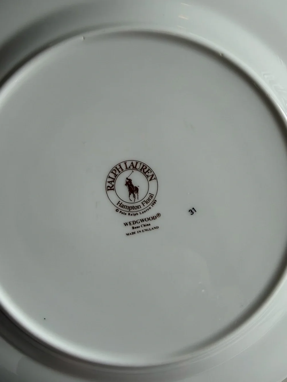Ralph Lauren Hampton Floral Wedgwood Bone China Plates Set of 6